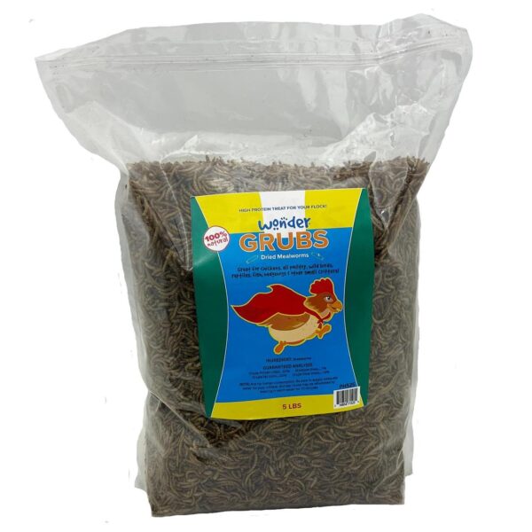 WONDER GRUBS (DRIED MEALWORMS) - 5 LB BAG