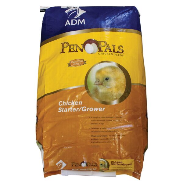 PEN PALS ADM CHICKEN STARTER/GROWER - MEDICATED - 50 LB BAG